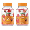 ויטמין D ילדים + Zinc Kids, Gummies Bundle - גדול Tasting, ויטמין תוסף, Gluten Free, GMO חינם, Chewable Gummymy