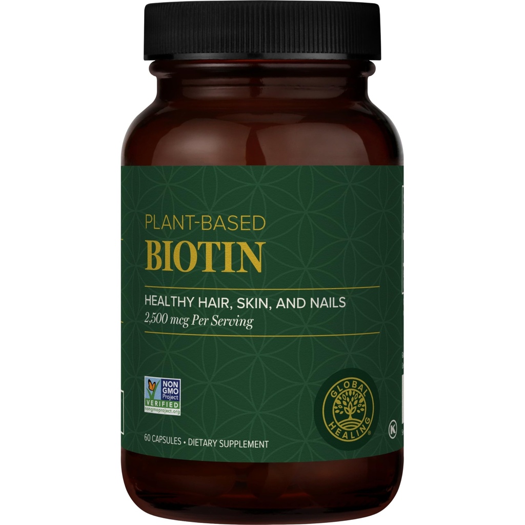מרכז הריפוי העולמי - ביוטין (Vitamin B7) ביוטין עבור ויטמין תוספי שיער, תומך עור רדנט וציפורים חזקות יותר, ויטמין נשירת שיער לנשים וגברים, יותר מ 1000mcggg