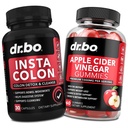 קולון ניקוי Detox & ACV Apple Cider Vinegar Gummies - 15 יום קירור גלולות Poop Flush & ACV מסטיקמיs תוספי - Bowel Movements for Intestinal Stomach Bloating Gut Support