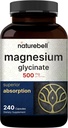 NatureBell Magnesium Glycinate קפסולות 500 מ"ג ווויטמין B Complex for Women 240 Veggie קפסולות Bundle Pack