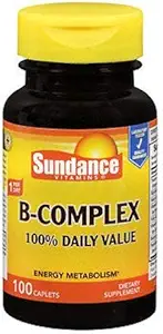 ויטמין Sundance B-Complex 100% Daily Value, 100 Count Each (2)