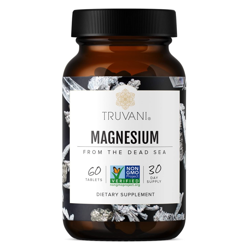 Truvani Magnesium 400 מ"ג טבליות Oxide | 60 טבליות | תמיכה Calm ושינה, עצמות בריאות, בריאות שרירים, בריאות עיכול