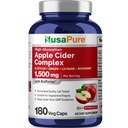 NusaPure Apple Cider Vinegar Complex 1500 מ"ג 180 Veg Caps מתאים עבור Vegetarians ו טבעונים, non-GMO