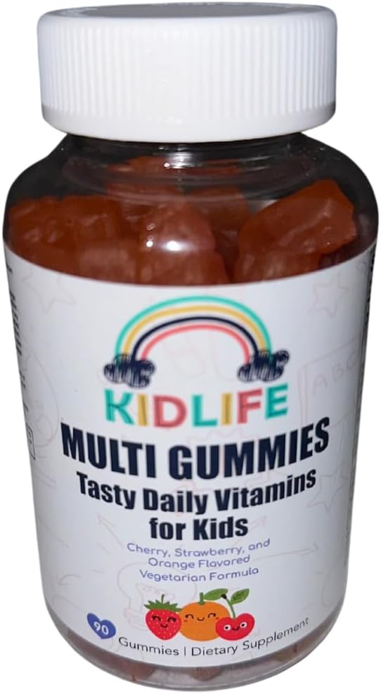 KJ3 Essentials KIDLIFE Daily Gummies - ויטמינים לילדים 90 ספירה טבעונית. תמיכה כספית רך וטריק
