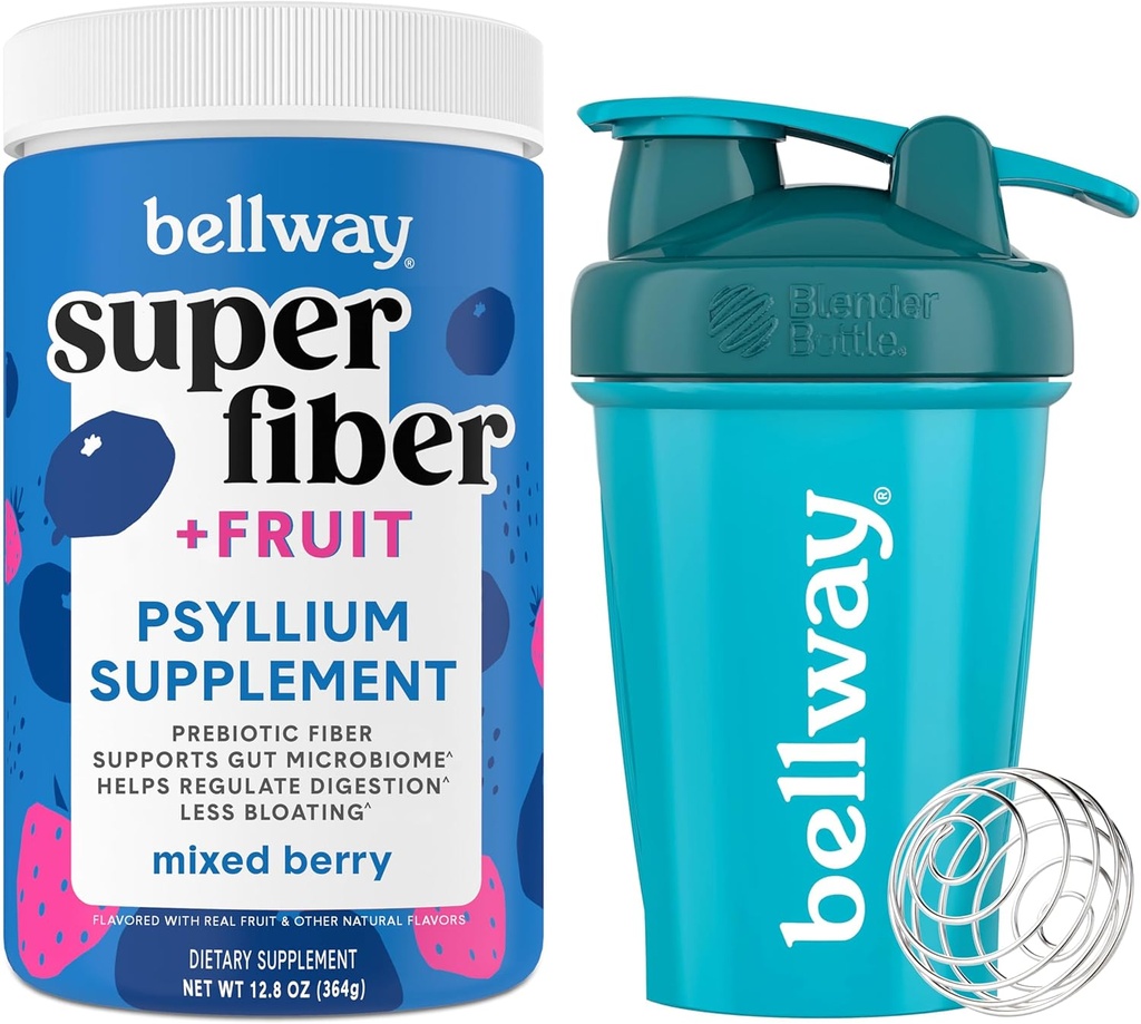 Bellway Super סיבים אבקה + פירות, מעורב ברי שרקר בקבוק Bundle