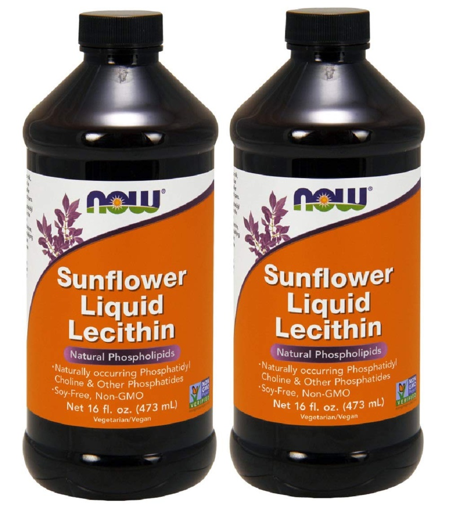 Now Foods Sunflower נוזל Lecithin, 16oz- 4 Pack By Now Foods