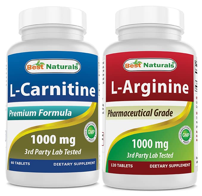 הטוב ביותר טבעי L-Carnitine 1000mg & L-Arginine 1000 מ"ג