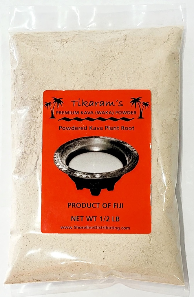 Kava Kava - Premium Fiji Waka (Nobel Lateral Root Kavaאבק) 1/2 פאונד (8oz) - Fiji Market Wholesale, 8oz (1/2 פאונד)