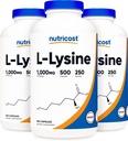 מזון זול L-Lysine 500 מ"ג (1000 מ"ג), 500 קפסולות (3 בקבוקים)