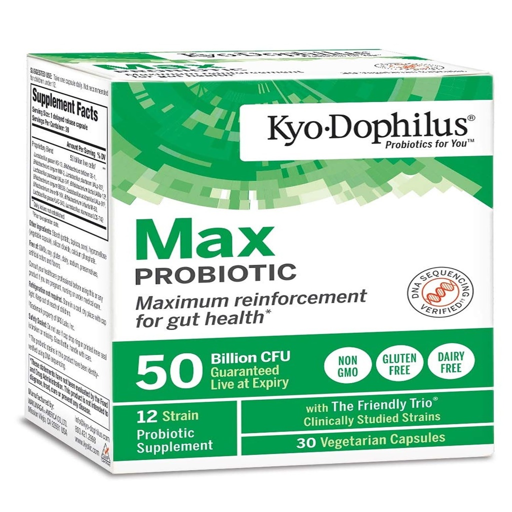 Kyo-Dophilus Max Probiotics, 30 קפסולות צמחוניות