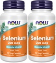 עכשיו תוספים, Selenium (L-Selenomethionine) 200 mcg, Essential מינרלים*, 90 קפסולות Veg (Pack of 2)