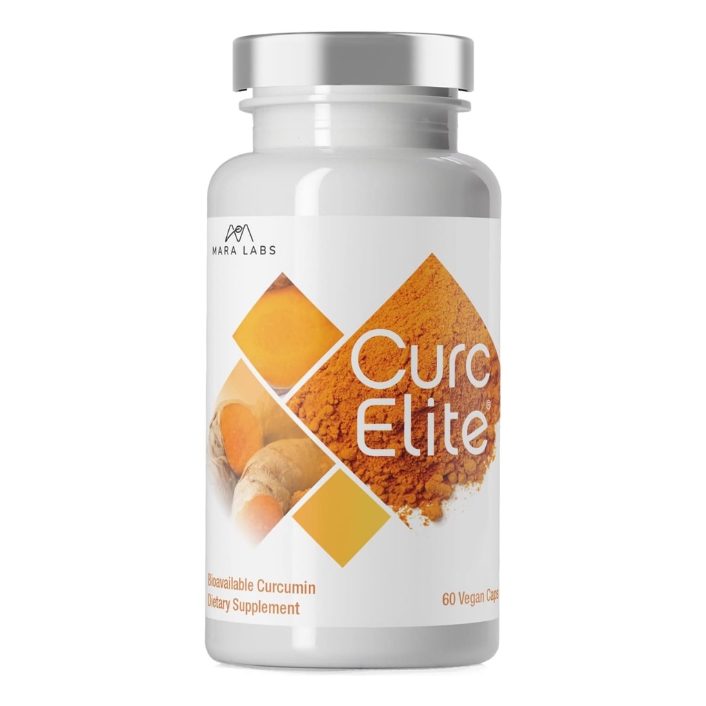 מארה מעבדות CurcElite Curcumin | Turmeric לחלץ 95% Curcuminoids | טבעוני, No Fillers, and non-GMO | 60 קפסולות טבעוניות