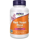 עכשיו תוספי מזון, Red Yeast Rice 600 מ"ג, עשויים עם ירקות אדומים אורגניים, 120 קפסולות Veg
