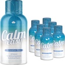 Calm & Easy - Natural Stress Relief Shot, KSM-66 Ashwagandha, Suntheanine L Theanine, Calming Fitogen Drink, הירגעות, פוקוס ו- Mood | 2 oz נוזל בקבוק (6 Pack)