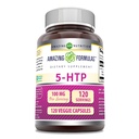 פורמולה מדהימה 5-HTP (Hydroxytryptophan) תוסף 100 Mg Per Serve | Veggie קפסולות | Non-GMO | Gluten Free | Made in USA (1 Pack, 120 Count)