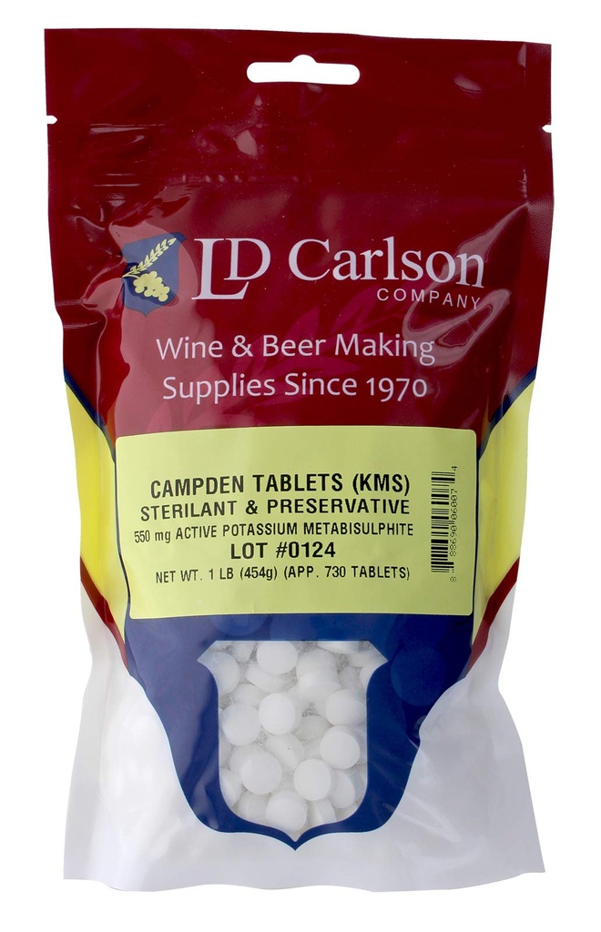 טבליות קמפדן (potassium metabisulfite) - 1 lb.