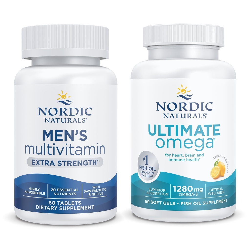 Nordic Naturals Starter Pack - Men's Multivitamin אקסטר כוח, אומגה האולטימטיבית