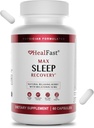 HealFast Physician פורמולה מקס Sleep Aid עם תוספת כוח מלטונין 10 מ"ג - Fast Disting - Natural Sleep Aids for Adults - Melatonin Pills - Herbs, Amino Acids, and Melatonin - 60 Ct