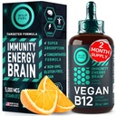 ויטמין B12 נוזל טיפות - מהיר מעשי B12 sublingual 5000 mcg Methylcobalamin תוסף - אנרגיה, זיכרון ותמיכה Mood - High-Potency One-Dropper Per Day - Natural Citrus Flavor - 2ozobalamin