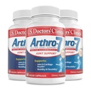 Arthro-7 הקליני של רופאים בארה"ב - Clinically Proven Joint Support Complex with Turmeric, Collagen, Bromelain for Flexibility, Mobility, & Strong Cartilage - 180 קפסולות(3 בקבוקים) - 45/90 ימים אספקת אספקה