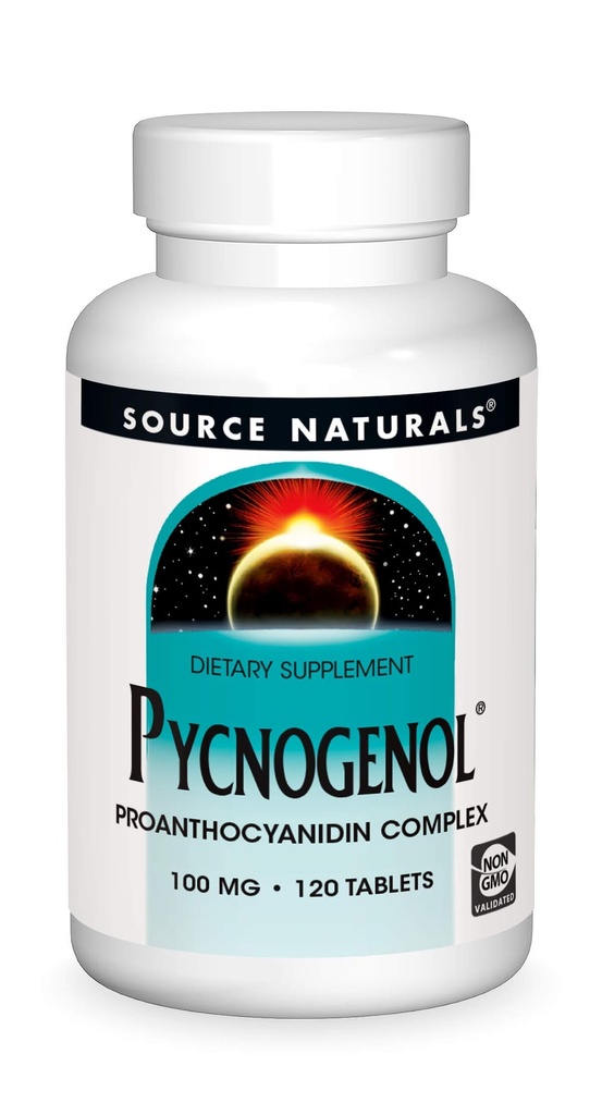 מקור טבעי Pycnogenol, Proanthocyanidin Complex, 100 מ"ג - 120 טבליות