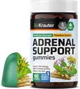 BIO KRAUTER Adrenal Support Gummies - 60 Chews - Rhodiola & Ashwagandha Gummies עם ויטמין C, B6, B12 - טבעונית תמיכה תוספת תוספת תוספת תוספת תוסף