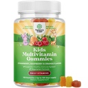 Natures Craft Plant Based Kids Multivitamin Gummies - Multivitamin for Kids Immunity תמיכה בחניכיים עם ויטמין A C D3 E B ו Zinc Gelatin וגלוטן חינם non-GMO ויטמינים מסטיק פורמולה 120ctmy פורמולה 120.