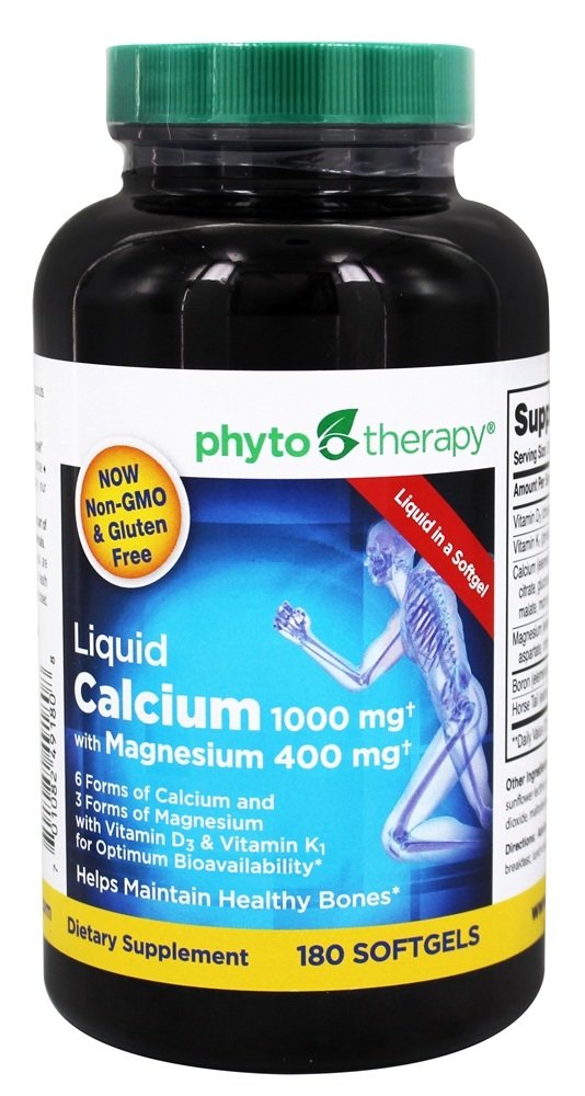 Phytotherapy Rx Calcium נוזל Softgel - 180 לכל Pack - 1 כל אחד.