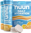 Nuun Daily Electrolyte Tablet עם Magnesium, Calcium, Potassium, Chloride & Sodium, Gluten חינם, סוכר חינם, & טבעוני, מעורב Citrus Flavor, 4 Pack (40 משרתים Total)