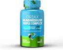 ORZAX Magnesium Triple Complex | Magnesium Glycinate, Citrate, Malate | Vegan, Gluten Free, Dairy Free, Halal | 200 mg of Triple Complex Magnesium for Muscles & Energy for Women and Men | 60 Tablets