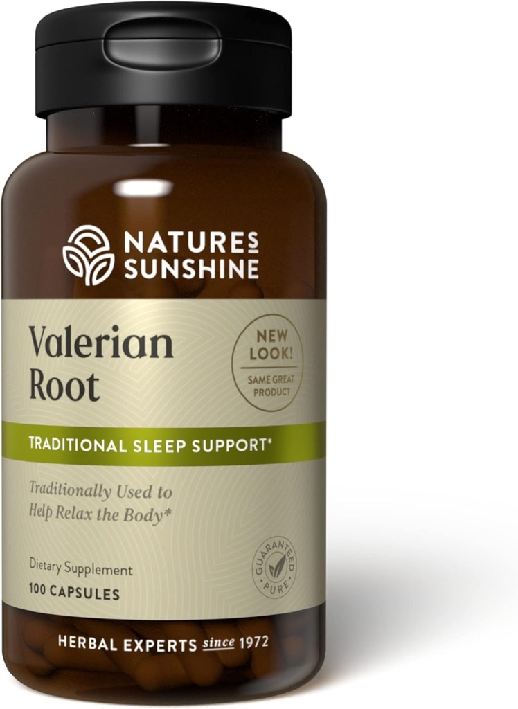 Nature's Sunshine Valan Root, 100 קפסולות | תוסף צמחי מקדם רגיעה, תמיכה בשינה, ומספק מערכת העצבים הטבעית תמיכה