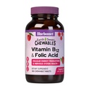 Bluebonnet Nutrition Earth Sweet ויטמין B12 1000 mcg & Folic Acid 400mcg Brain Health & Energy * ויטמינים לנשים & גברים - טבעוני, Gluten-Free Raspberry B 12 ויטמין - 180 טבליות Chewable