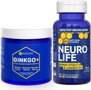 NATURAL STACKS Genekgo Biloba + NeuroLife תוסף Bundle - תומך ביצועים נפשיים ו Brain Longevity* - 120 קפסולות מוחלטות
