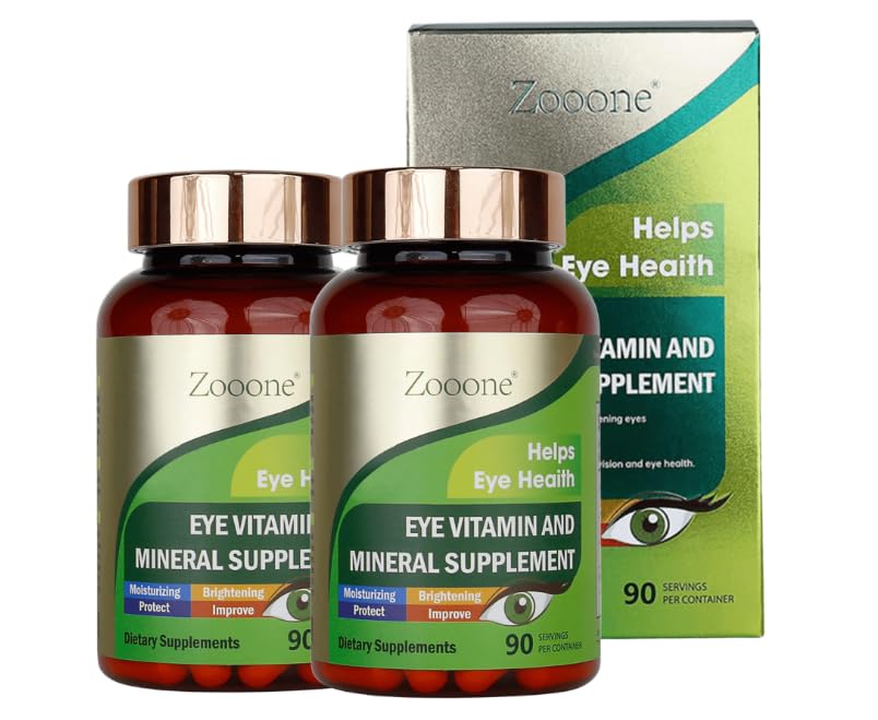 Zooone- Lutein Eye ויטמינים תוספת לבריאות Macular ו- יבש עין, מכיל Lutein, Zinc, ויטמינים C / E & Zeaxanthin כדי לתמוך בבריאות העין, 90 טבליות (2)