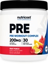 אבקת תרכובת Pre-Workout (שרתים, פירות Punch) - עם Beta-Alanine, טאורין ו Amino Acids