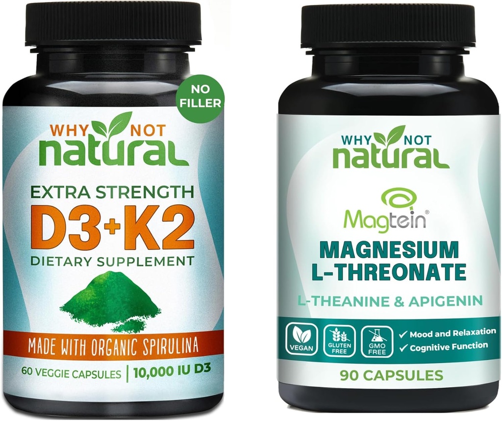 למה לא מגנזיום טבעי L-Threonate Complex ווויטמין D3K2