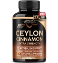 קפסולות Ceylon Cinnamon - כוח נוסף - אנרגיה, לב ומטבוליזם תמיכה - עבור גברים ונשים - תמצית טבעית טהורה 20:1 - מיוצר בארה"ב - GMO &ten חינם, 120 קפסולות, 4 חודשים אספקה