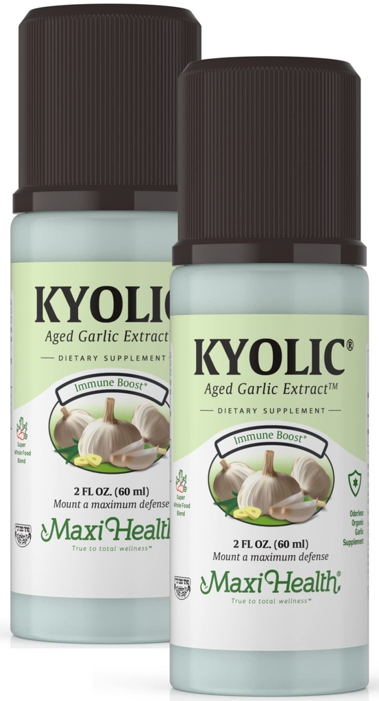 Kyolic Age Garlic Extractic - תוספי Garlic ללא ספק - אורגני Kyolic Garlic - תוספי Garlic אורגני לבריאות הלב (2 Pack)