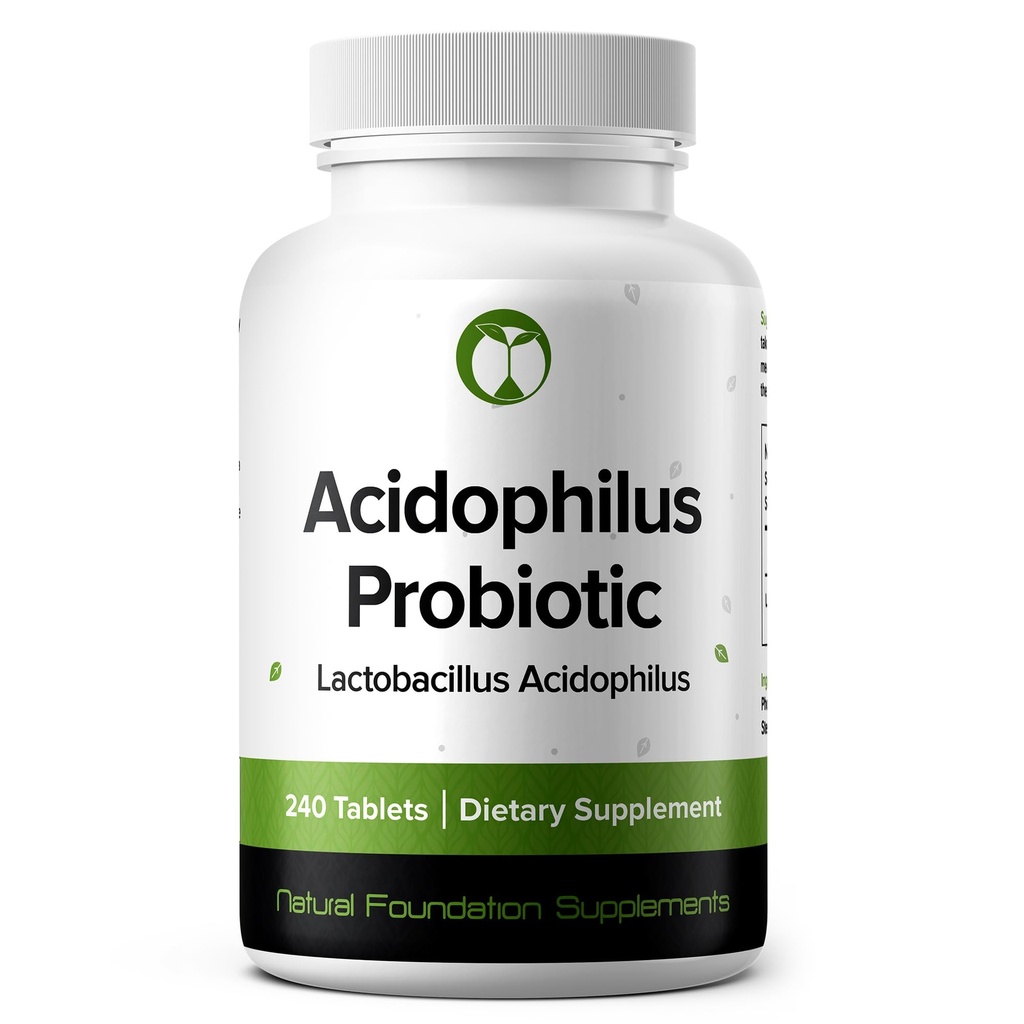 Lactobacillus Acidophilus Proביוטיקה תוסף 240 טבליות 3 מיליארד CFU Probiotics for Men & Women Supports Intestinal Digestive & Gut Health (240, Lactobacillus Acidophilus)