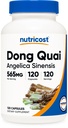 Nutricost Dong Quai 565 מ"ג, 120 קפסולות - Gluten Free, non-GMO, קפסולות צמחוניות - Angelica Sinensis
