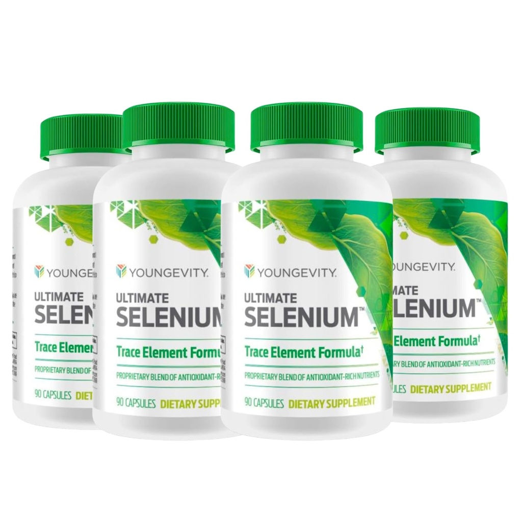 Youngevity Ultimate Selenium + Cofactors - תוסף מינרלים חיוני לתמיכה ב- Immune, Antioxidant Defense, Yourroid Function, and Health (I-selenomethionine) - (90 קפסולות)