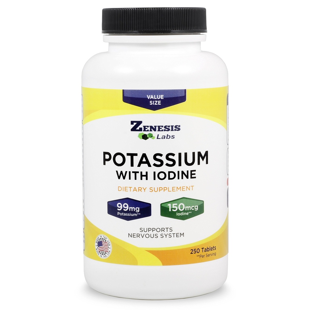 Potassium Gluconate 99mg + 150mcg Iodine מ Kelp Bulk (250 טבליות / בובקר)