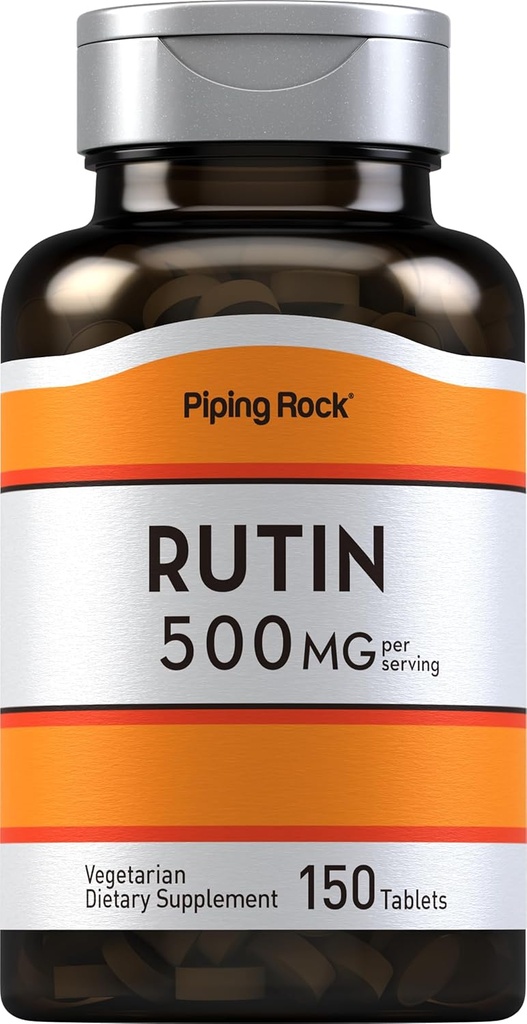 Piping Rock Rutin 500 מ"ג | 150 טבליות | Vegetarian, non-GMO, Gluten Free Supplement