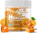 Magnesium Glycinate Soft Chews תוסף, chewable Sugar חינם Potassium Magnesium Chews עם Magnesium Glycinate, ויטמין D, B6, ו- CoQ10 עבור תמיכה ושינה עבור מבוגרים, 60 ימים אספקה-Orange