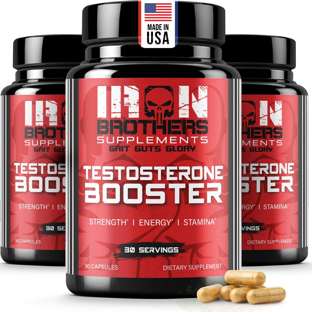 טסטוסטרון Booster עבור גברים - Estrogen בלוקer - תוספת אנרגיה טבעית, כוח וסטמינה - Lean שריר צמיחה - מקדם אובדן שומן - להגדיל ביצועים זכר (3 בקבוקים)