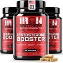 טסטוסטרון Booster עבור גברים - Estrogen בלוקer - תוספת אנרגיה טבעית, כוח וסטמינה - Lean שריר צמיחה - מקדם אובדן שומן - להגדיל ביצועים זכר (3 בקבוקים)