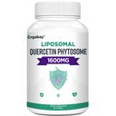 Orgabay Liposomal Quercetin Phytosome 1600 מ"ג,Bromelain 200 מ"ג, Zinc 30mg,Vitamin C Turmeric 40 מ"ג, המורכבות הגבוהה ביותר, Quercetin Complex, 60 Softgels