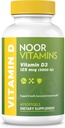Noor ויטמינים Halal ויטמין D, האליל ויטמין D3, 5000 IU Softgels, תומך העצם, Immune & Heart בריאות, מ שמן ספפיפיפיפל למקסימה Absorption, non-GMO, Gluten Free & Halal (60 Count) ...