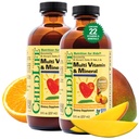 CHILDLIFE Essentials Kids Multivitamin & מינרלים - ויטמינים לילדים, Multivitamin for Toddler & Baby - Natural Orange & מנגו, 8 Fl Oz (Pack of 2)