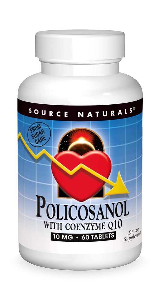 מקור Naturals Policosanol עם Coenzyme Q10 Tablet, 60 Count